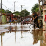 Ruas alagadas por temporais em Rio Branco